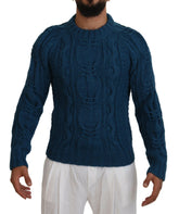 Dolce & Gabbana Blue Knitted Wool Alpaca Pullover Sweater -   -  Dolce & Gabbana.